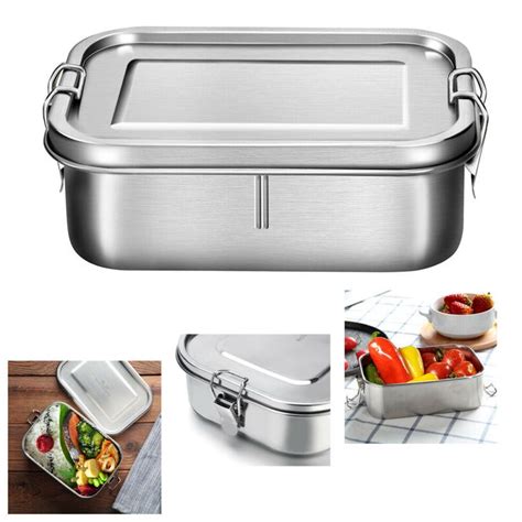 metal greyhound lunch box|Large Stainless Steel Lunch Box (47 oz), 3 Compartments lunch .